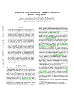 A Multi-task Model for Sentiment Aided Stance Detection of Climate
  Change Tweets