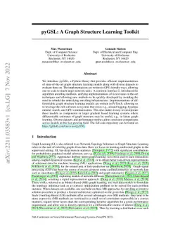 pyGSL: A Graph Structure Learning Toolkit