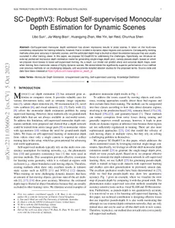 SC-DepthV3: Robust Self-supervised Monocular Depth Estimation for
  Dynamic Scenes