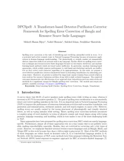 DPCSpell: A Transformer-based Detector-Purificator-Corrector Framework
  for Spelling Error Correction of Bangla and Resource Scarce Indic Languages