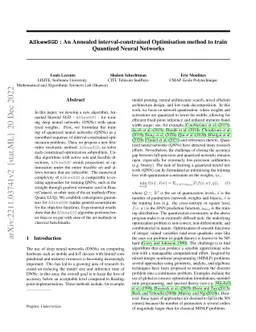 AskewSGD : An Annealed interval-constrained Optimisation method to train
  Quantized Neural Networks