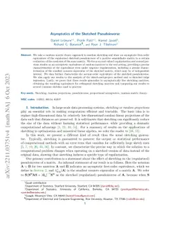 Asymptotics of the Sketched Pseudoinverse