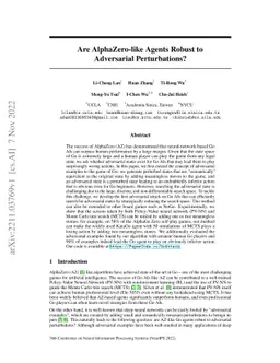 Are AlphaZero-like Agents Robust to Adversarial Perturbations?