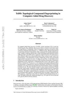 ToDD: Topological Compound Fingerprinting in Computer-Aided Drug
  Discovery