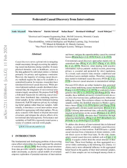 Federated Causal Discovery From Interventions