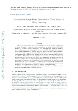 Automatic Change-Point Detection in Time Series via Deep Learning