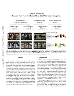 Common Pets in 3D: Dynamic New-View Synthesis of Real-Life Deformable
  Categories