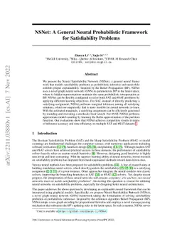 NSNet: A General Neural Probabilistic Framework for Satisfiability
  Problems