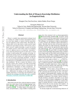 Understanding the Role of Mixup in Knowledge Distillation: An Empirical
  Study