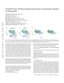 Assemble Them All: Physics-Based Planning for Generalizable Assembly by
  Disassembly