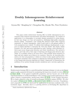 Doubly Inhomogeneous Reinforcement Learning