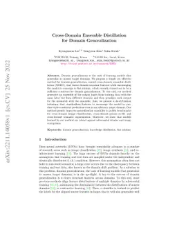 Cross-Domain Ensemble Distillation for Domain Generalization