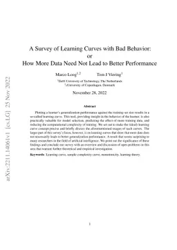 A Survey of Learning Curves with Bad Behavior: or How More Data Need Not
  Lead to Better Performance