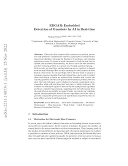 EDGAR: Embedded Detection of Gunshots by AI in Real-time