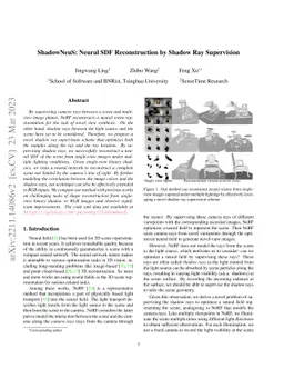 ShadowNeuS: Neural SDF Reconstruction by Shadow Ray Supervision