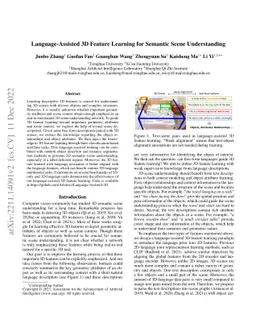 Language-Assisted 3D Feature Learning for Semantic Scene Understanding