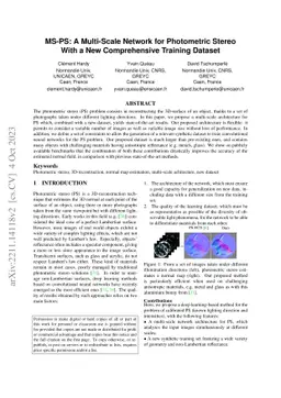 MS-PS: A Multi-Scale Network for Photometric Stereo With a New
  Comprehensive Training Dataset