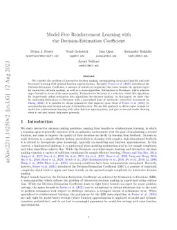 Model-Free Reinforcement Learning with the Decision-Estimation
  Coefficient