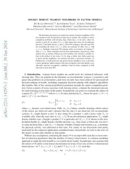 Doubly robust nearest neighbors in factor models