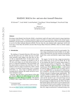 MAEDAY: MAE for few and zero shot AnomalY-Detection