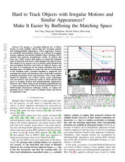 Hard to Track Objects with Irregular Motions and Similar Appearances?
  Make It Easier by Buffering the Matching Space