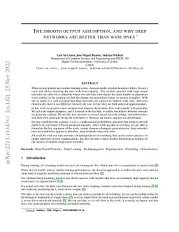 The smooth output assumption, and why deep networks are better than wide
  ones