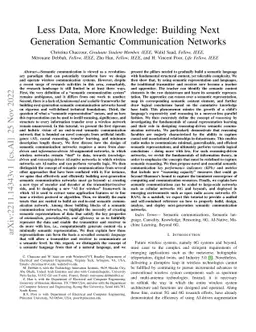 Less Data, More Knowledge: Building Next Generation Semantic
  Communication Networks