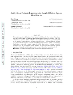 FedSysID: A Federated Approach to Sample-Efficient System Identification