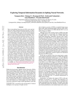 Exploring Temporal Information Dynamics in Spiking Neural Networks
