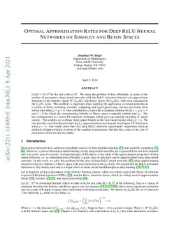 Optimal Approximation Rates for Deep ReLU Neural Networks on Sobolev and
  Besov Spaces