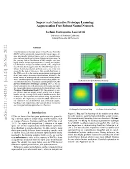 Supervised Contrastive Prototype Learning: Augmentation Free Robust
  Neural Network