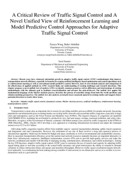 A Critical Review of Traffic Signal Control and A Novel Unified View of
  Reinforcement Learning and Model Predictive Control Approaches for Adaptive
  Traffic Signal Control