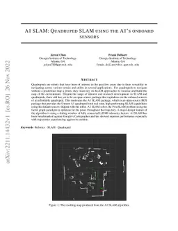 A1 SLAM: Quadruped SLAM using the A1's Onboard Sensors