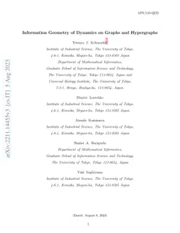 Information Geometry of Dynamics on Graphs and Hypergraphs