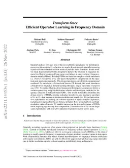 Transform Once: Efficient Operator Learning in Frequency Domain