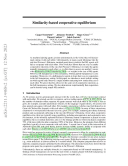 Similarity-based cooperative equilibrium