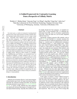 A Unified Framework for Contrastive Learning from a Perspective of
  Affinity Matrix