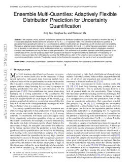 Ensemble Multi-Quantiles: Adaptively Flexible Distribution Prediction
  for Uncertainty Quantification