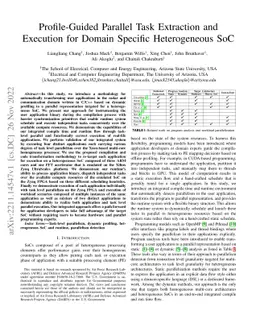 Profile-Guided Parallel Task Extraction and Execution for Domain
  Specific Heterogeneous SoC