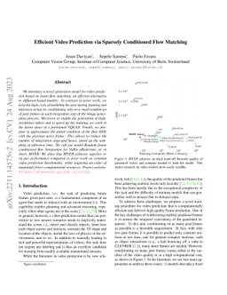 Efficient Video Prediction via Sparsely Conditioned Flow Matching