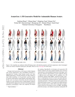 AvatarGen: A 3D Generative Model for Animatable Human Avatars