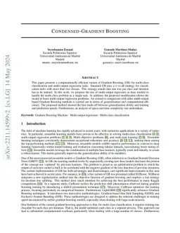 Condensed Gradient Boosting
