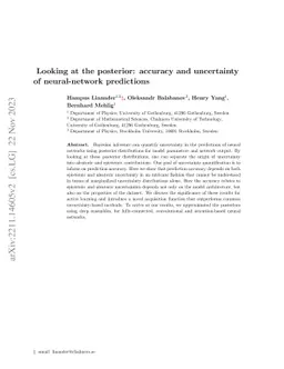 Looking at the posterior: accuracy and uncertainty of neural-network
  predictions