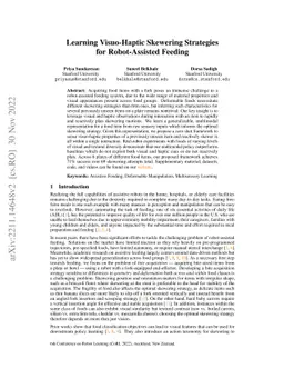 Learning Visuo-Haptic Skewering Strategies for Robot-Assisted Feeding