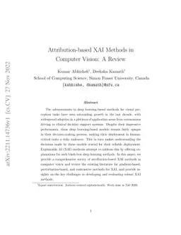 Attribution-based XAI Methods in Computer Vision: A Review