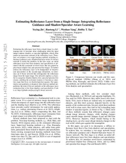 Estimating Reflectance Layer from A Single Image: Integrating
  Reflectance Guidance and Shadow/Specular Aware Learning