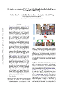 Navigation as Attackers Wish? Towards Building Robust Embodied Agents
  under Federated Learning