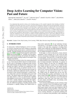 Deep Active Learning for Computer Vision: Past and Future