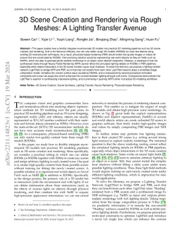 3D Scene Creation and Rendering via Rough Meshes: A Lighting Transfer
  Avenue