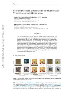 Unified Discrete Diffusion for Simultaneous Vision-Language Generation